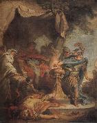 Francois Boucher, Mucius Scaevola putting his hand in the fire